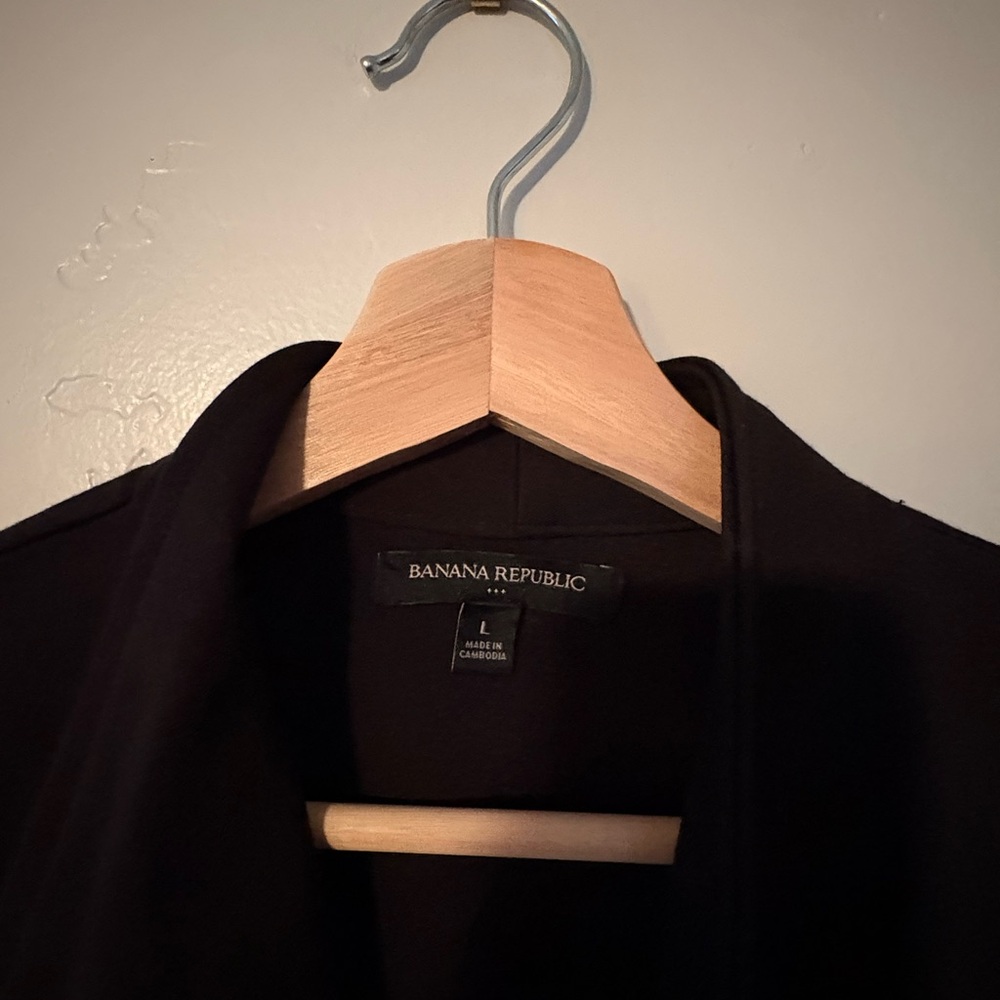 Banana Republic Lightweight Black Women’s Cropped Moto Jacket - Picture 4 of 5